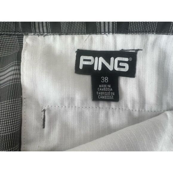 Ping Gray Plaid Sensorcool Golf Shorts Size 38 - Picture 4 of 11